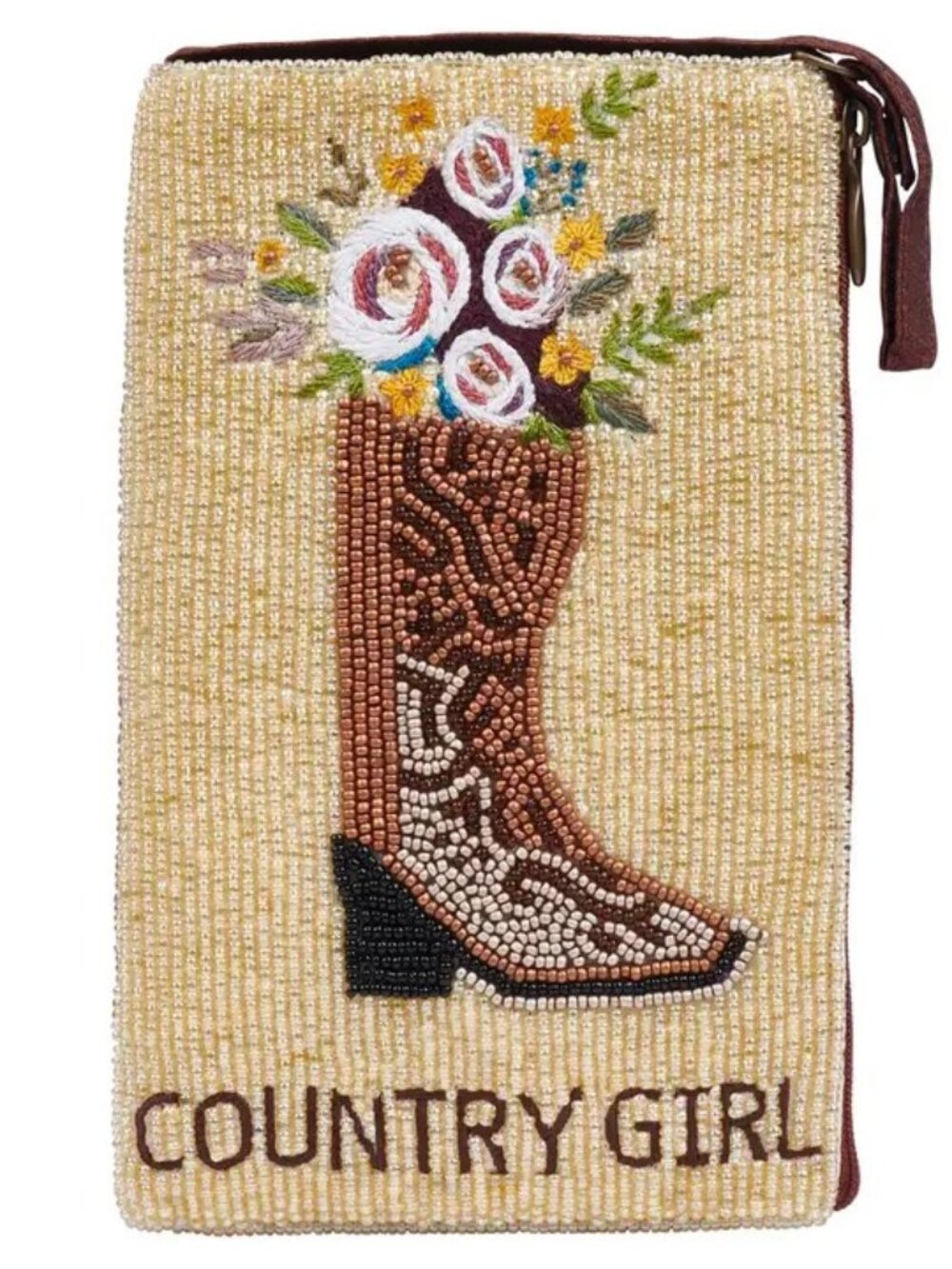 Beaded Phone Crossbody Bag.